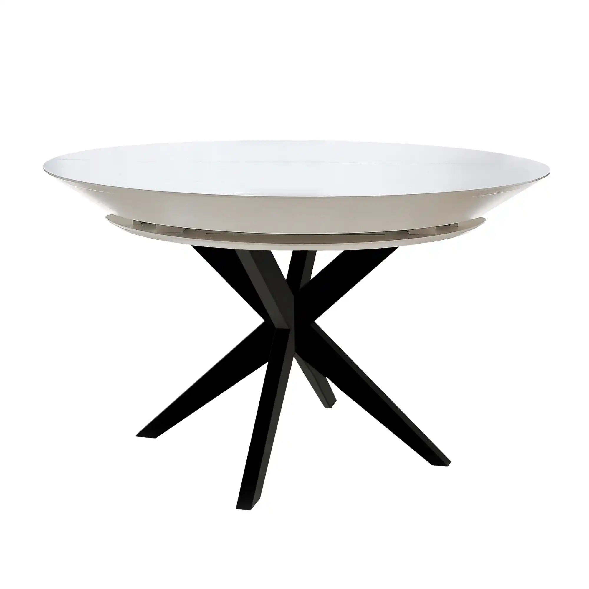 Masa Nova Furnir White Black+Black Legs 1270+500+500*H750