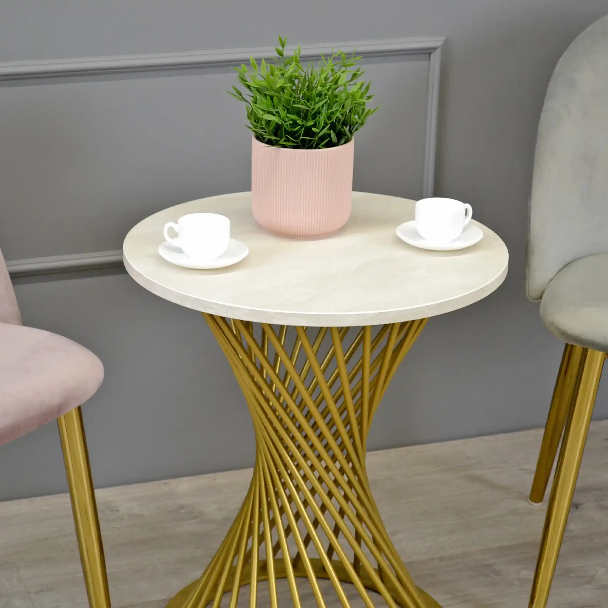 Măsuță Cafea FELICIA Mătase+Golden Legs H58