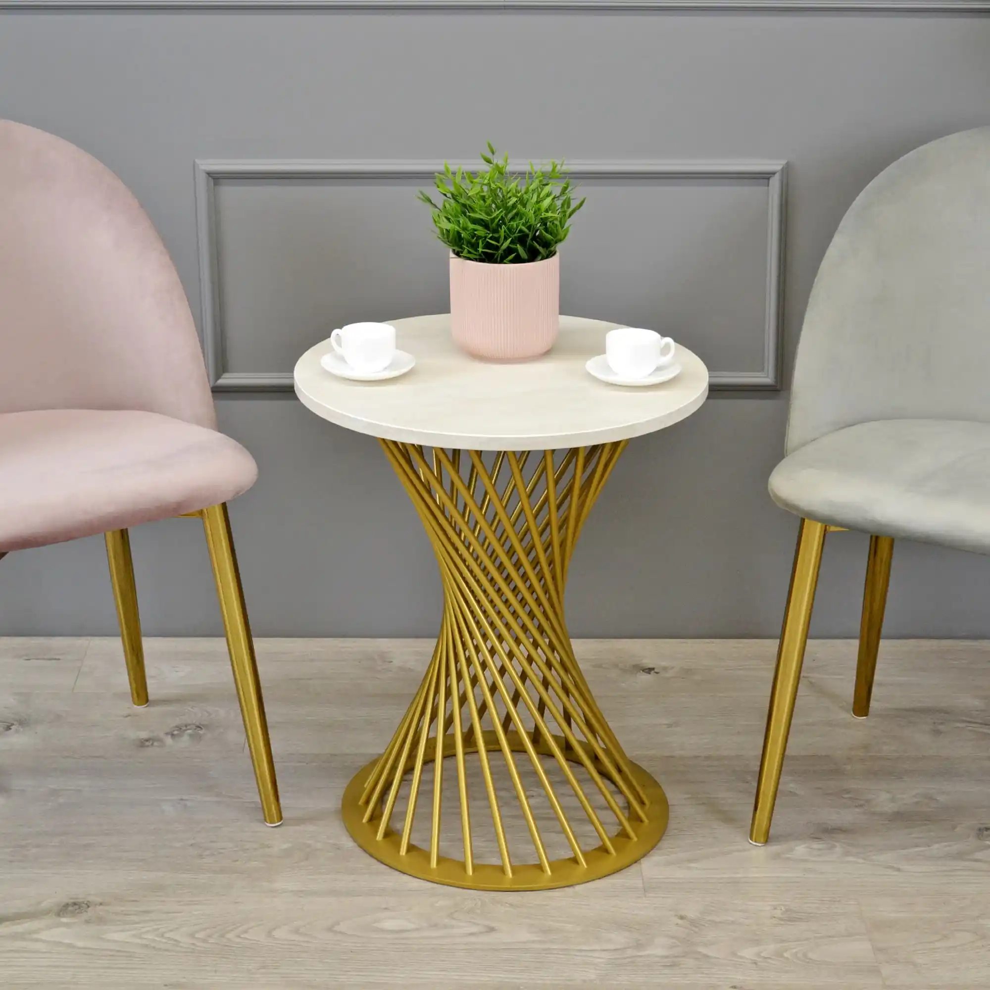 Măsuță Cafea FELICIA Mătase+Golden Legs H58