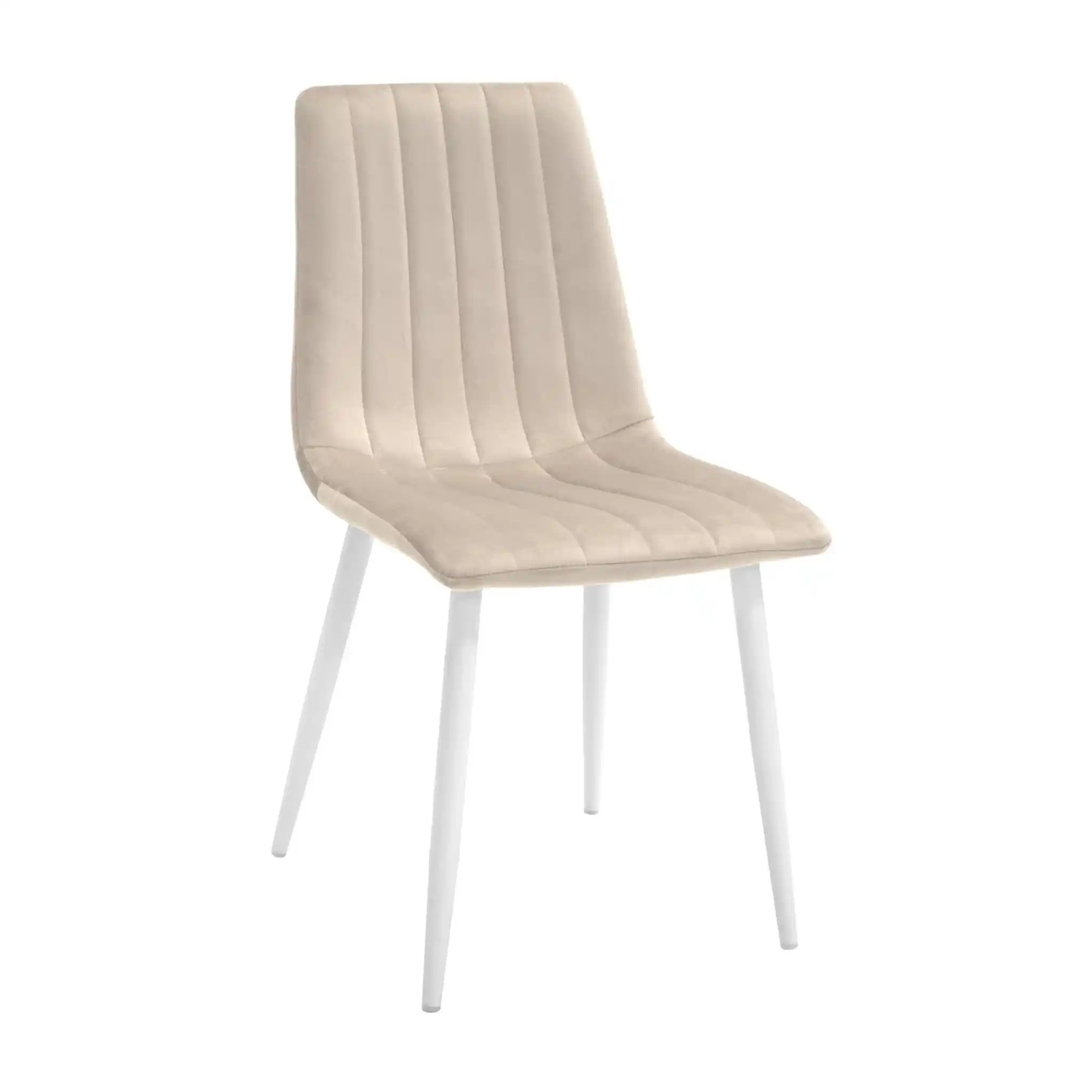 Стул DC-90P N7 Catifea Capucino+White Legs
