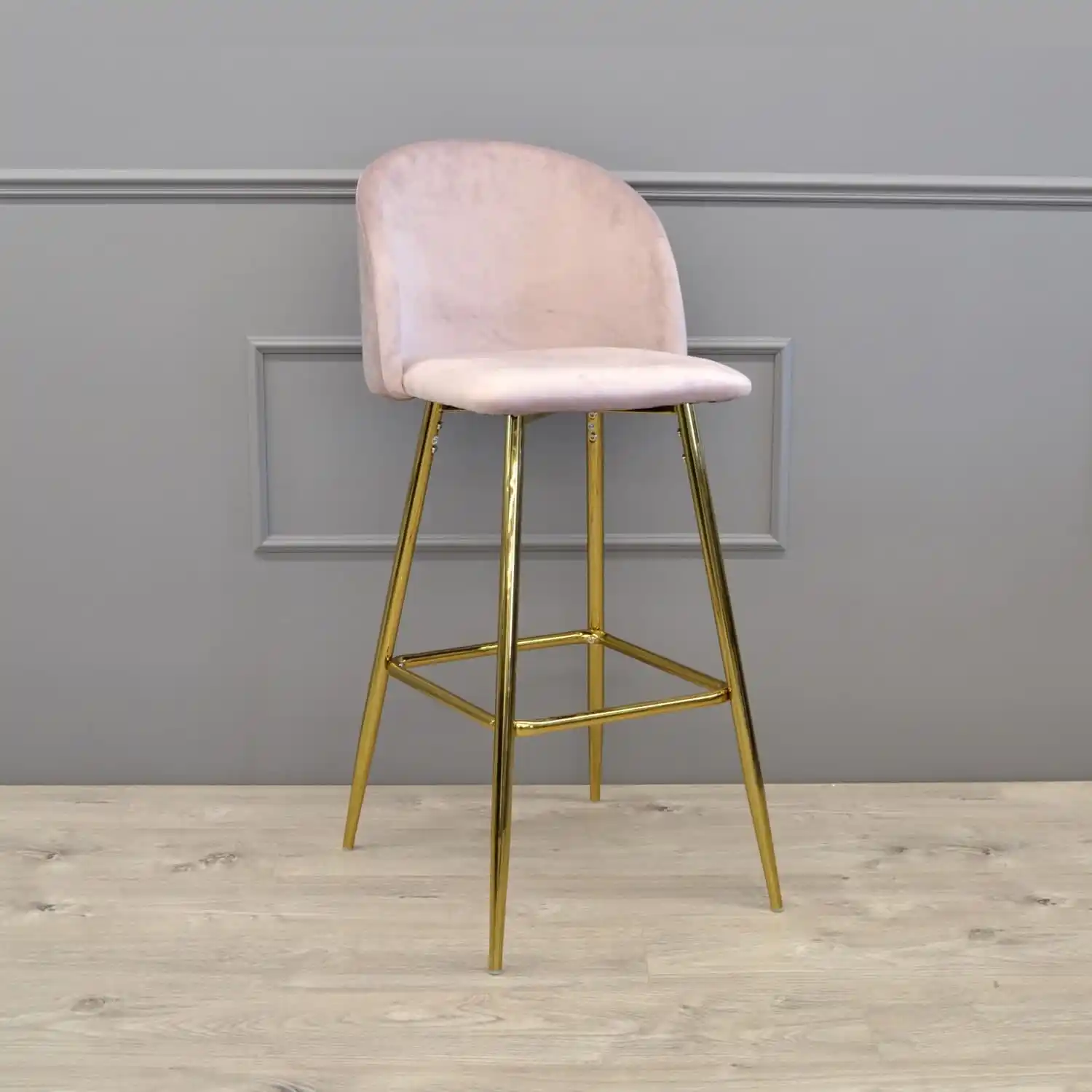Scaun Bar Maya Pink Catifea