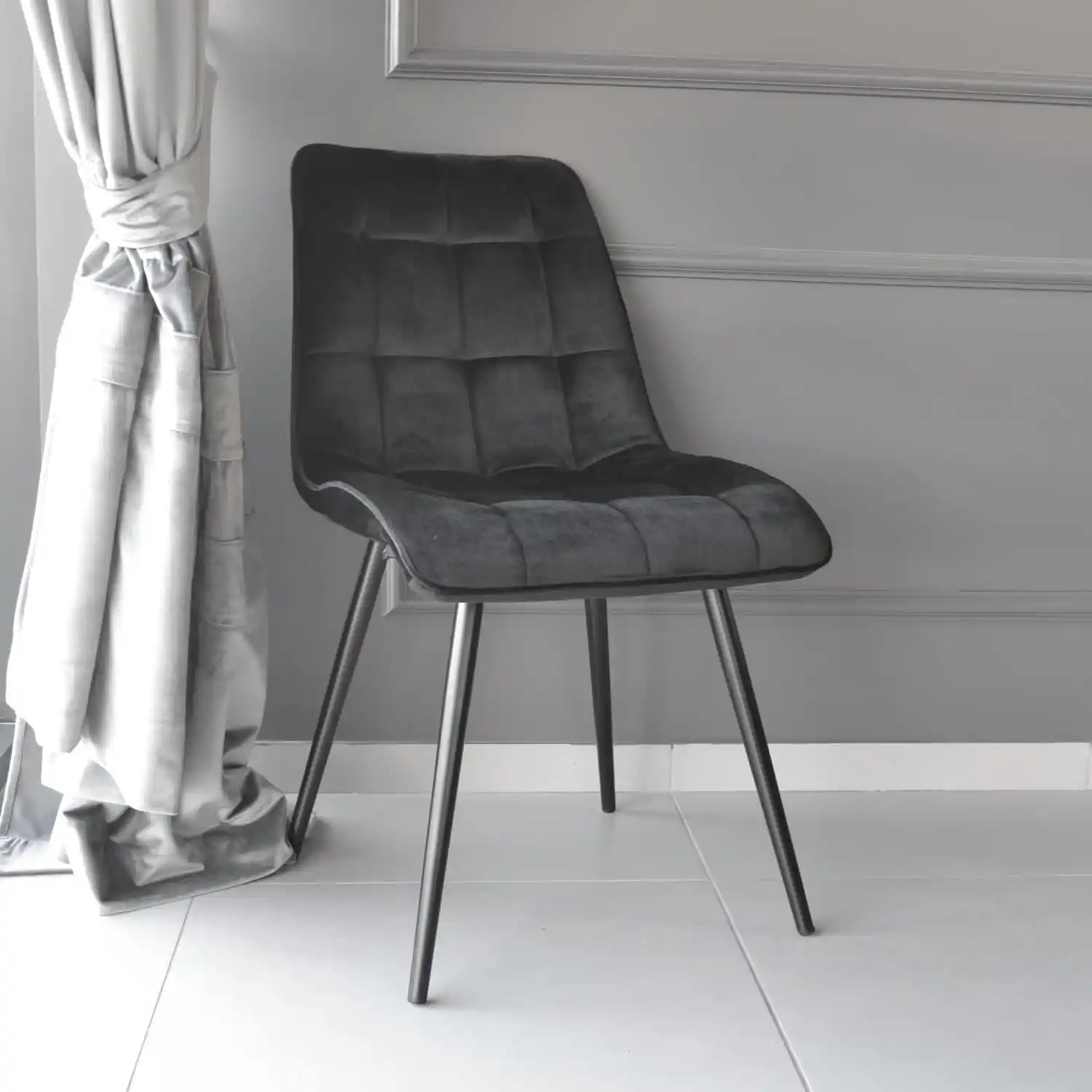 Стул Capella (Hlr66) Catifea Black+Black Legs