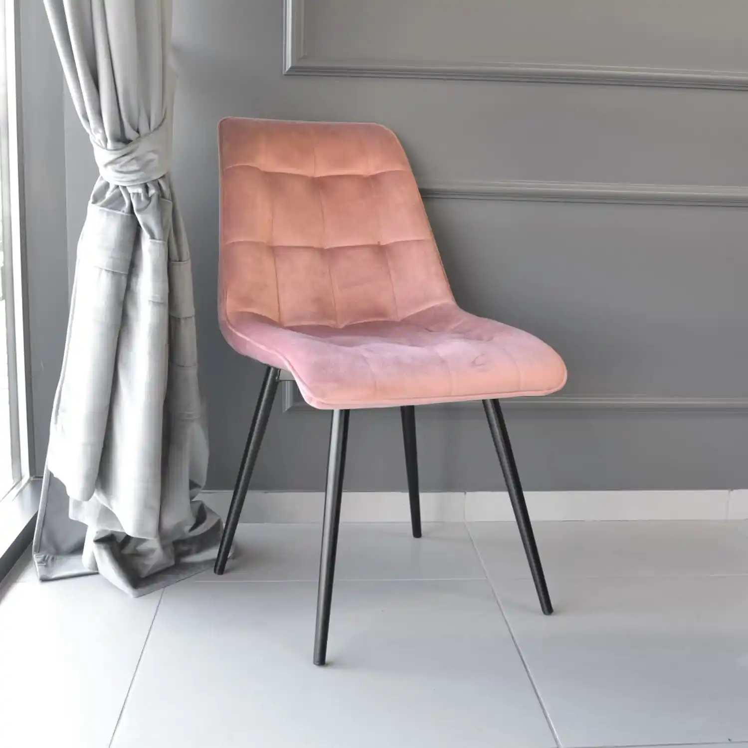 Scaun Capella Catifea Rusty HLR44+Black Legs