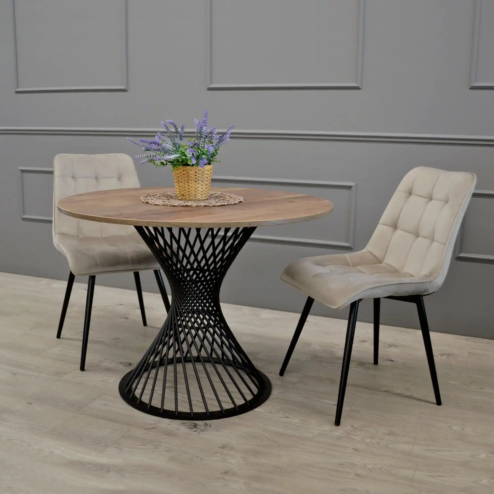 Scaun Capella (Hlr9) Catifea Camel+Black Legs
