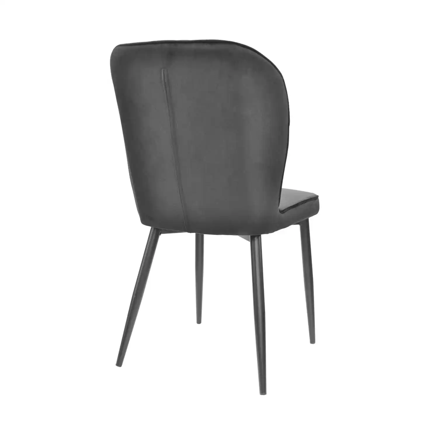 Scaun Tusk Catifea Black+Black Legs