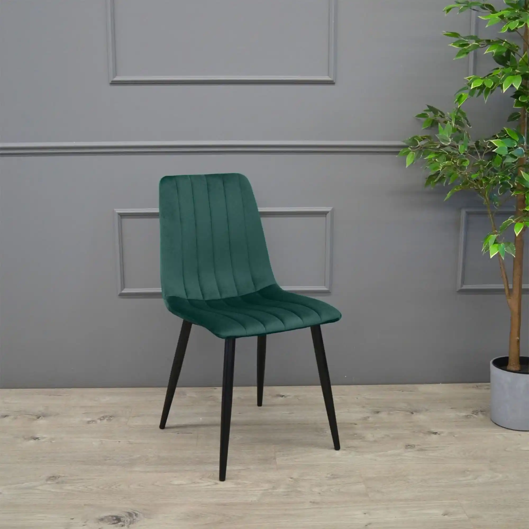 Стул Dc-90 (N57) Catifea Green+Black Legs