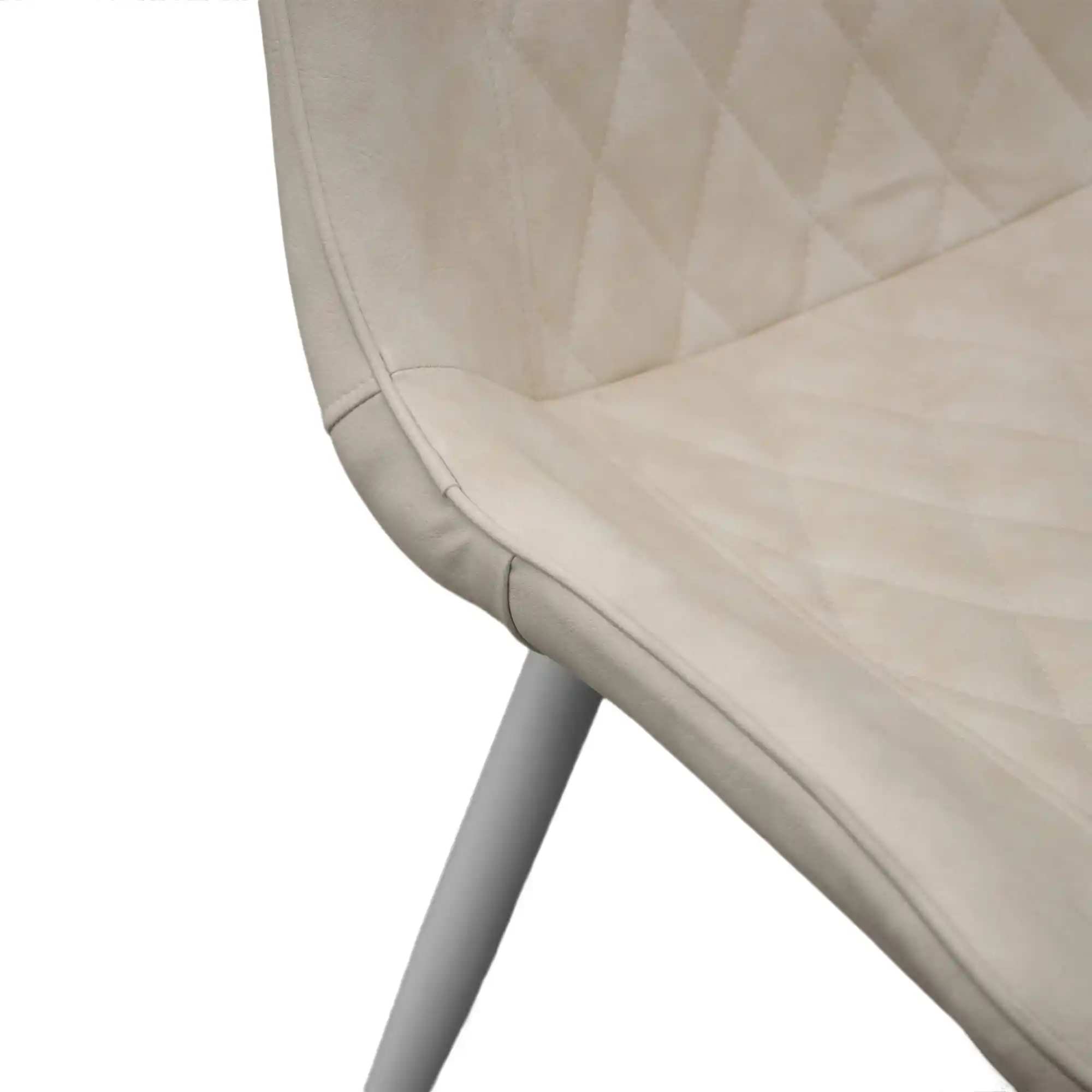 Scaun Hans (Cosy 15) Eco-Piele Beige+White Legs
