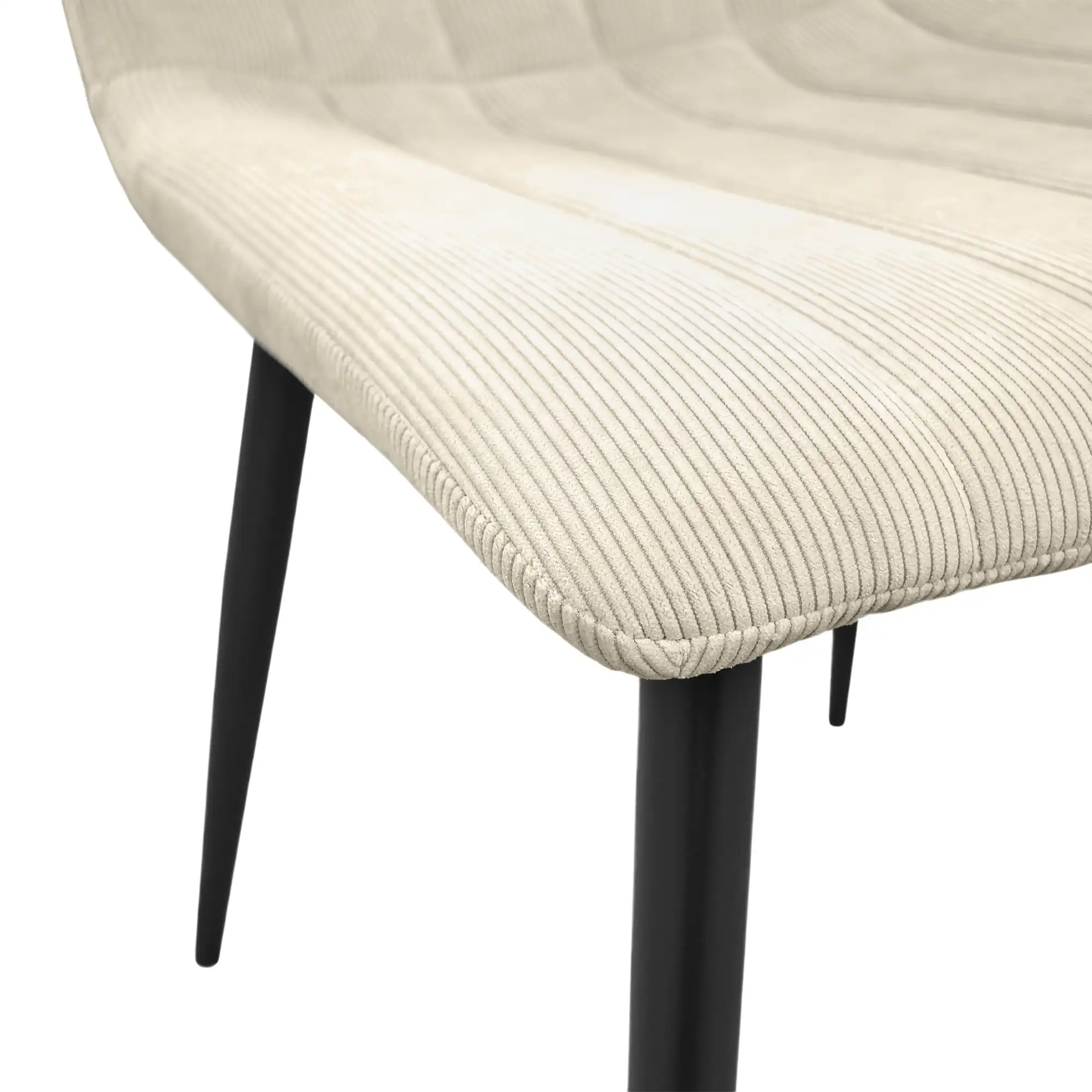 Scaun DC-90 BGF166-2 Beige Velvet+Black Legs