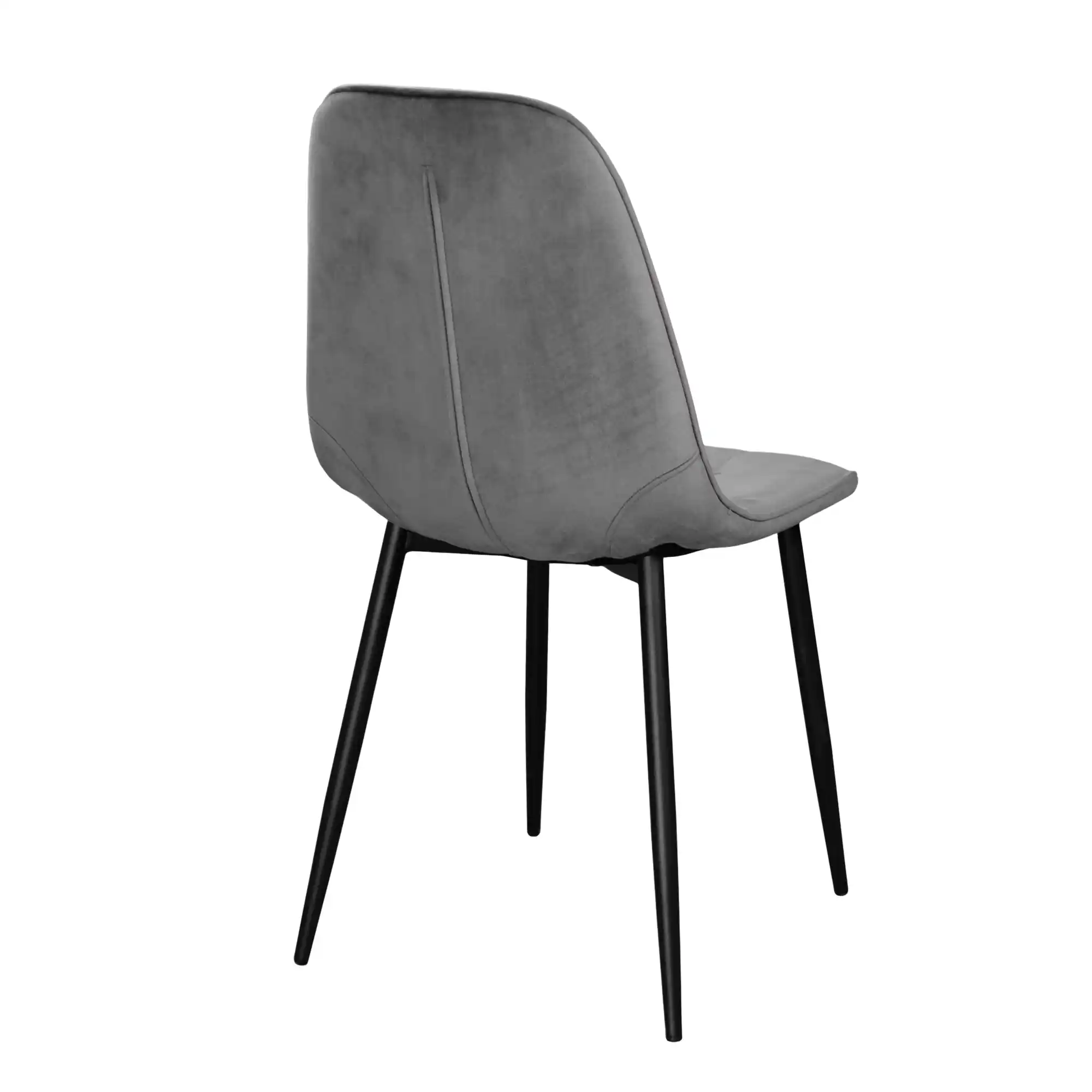 Scaun M-01-3 (Hlr-21) Catifea Dark Grey+Black Legs