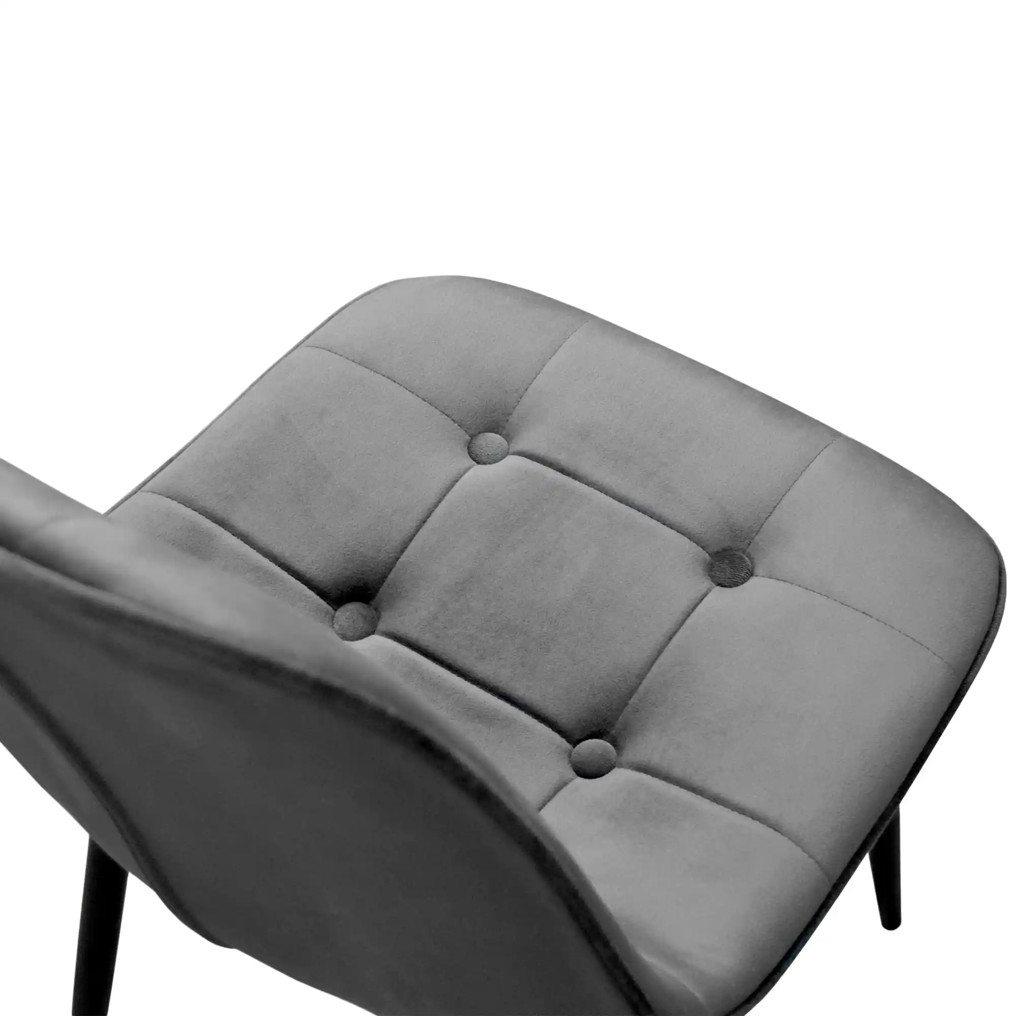 Scaun M-01-3 (Hlr-21) Catifea Dark Grey+Black Legs