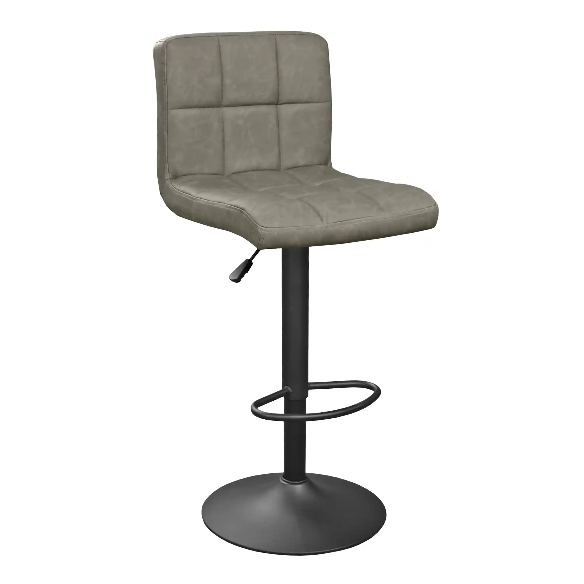 Scaun de bar SB-044 Dark Grey Pu+Black Legs