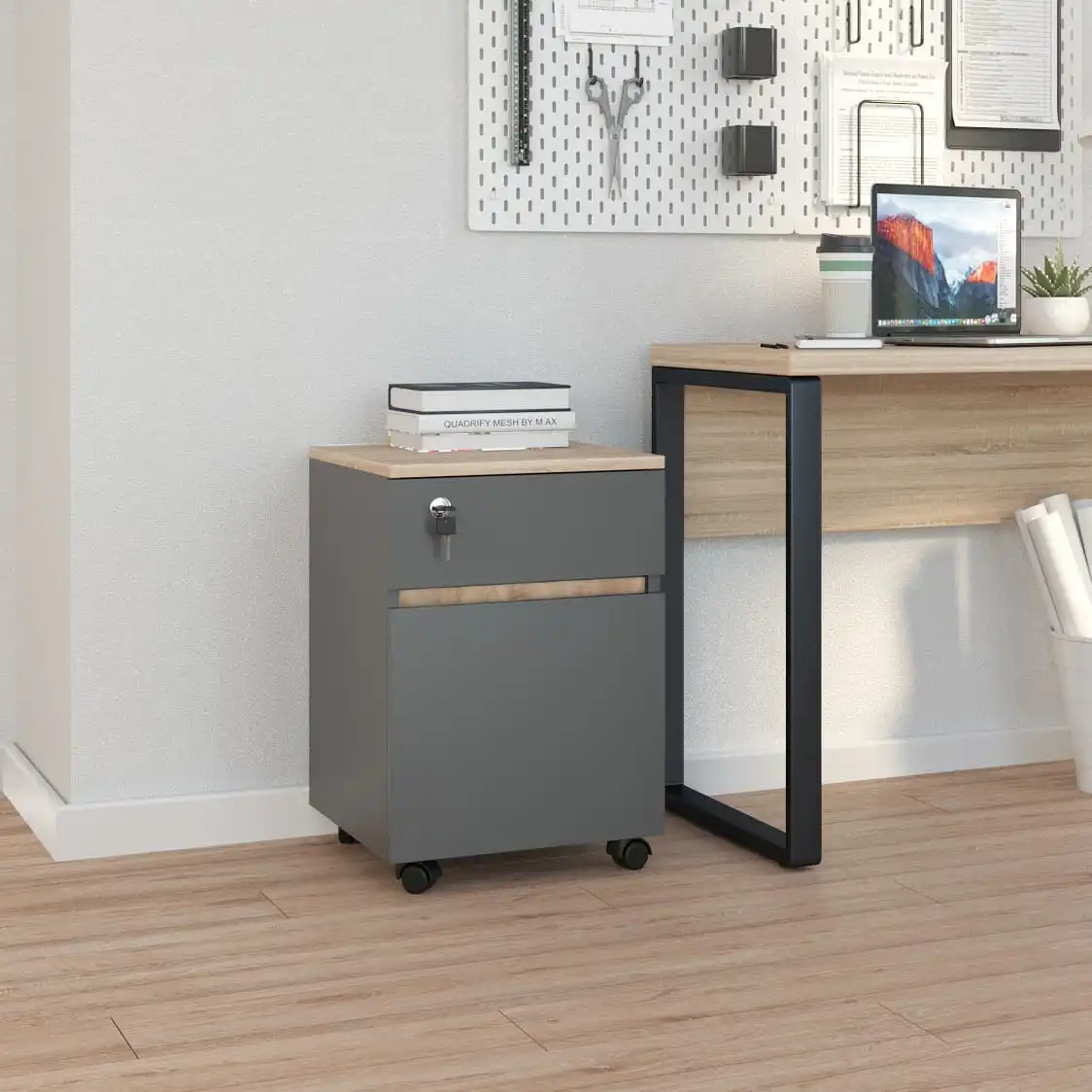 Тумба с ящиками Rollbox Rio Sonoma/Anthracite