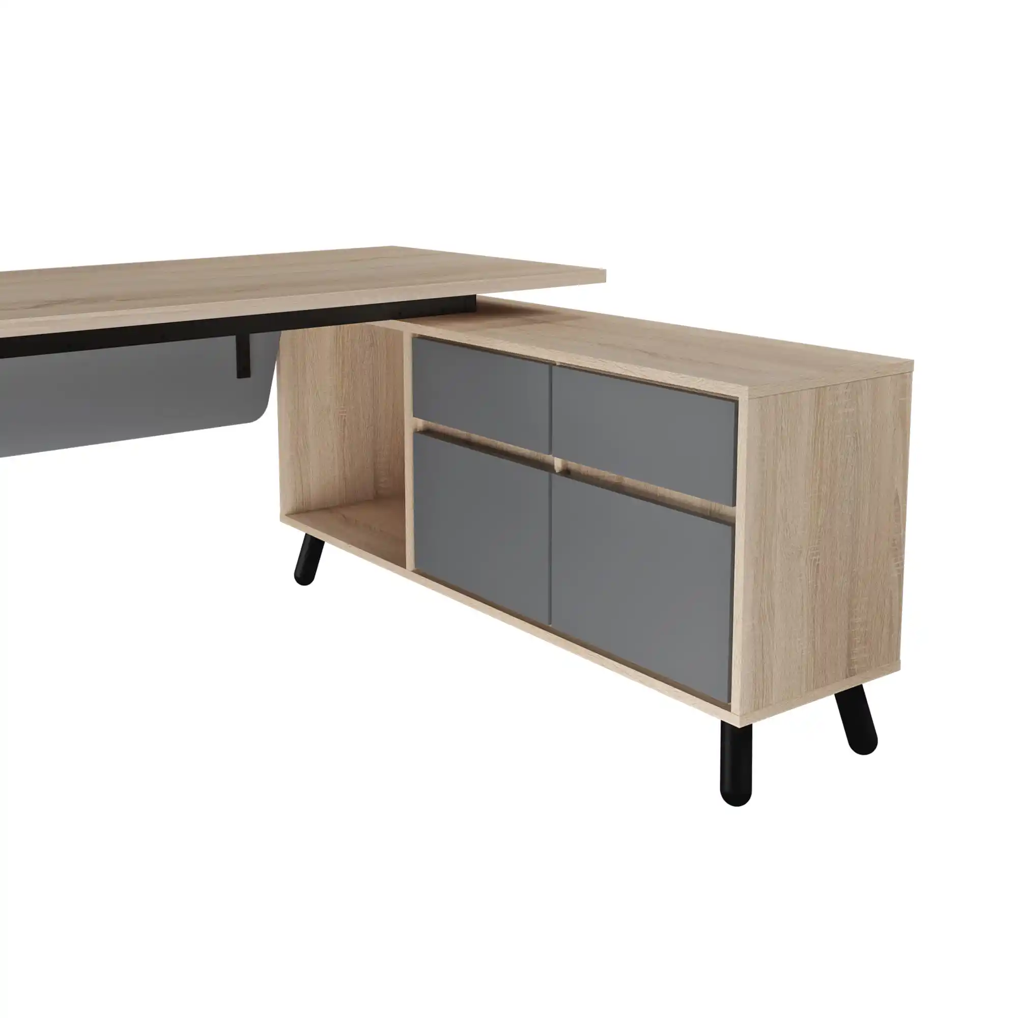 Стол FUSION+Box встроенный справа