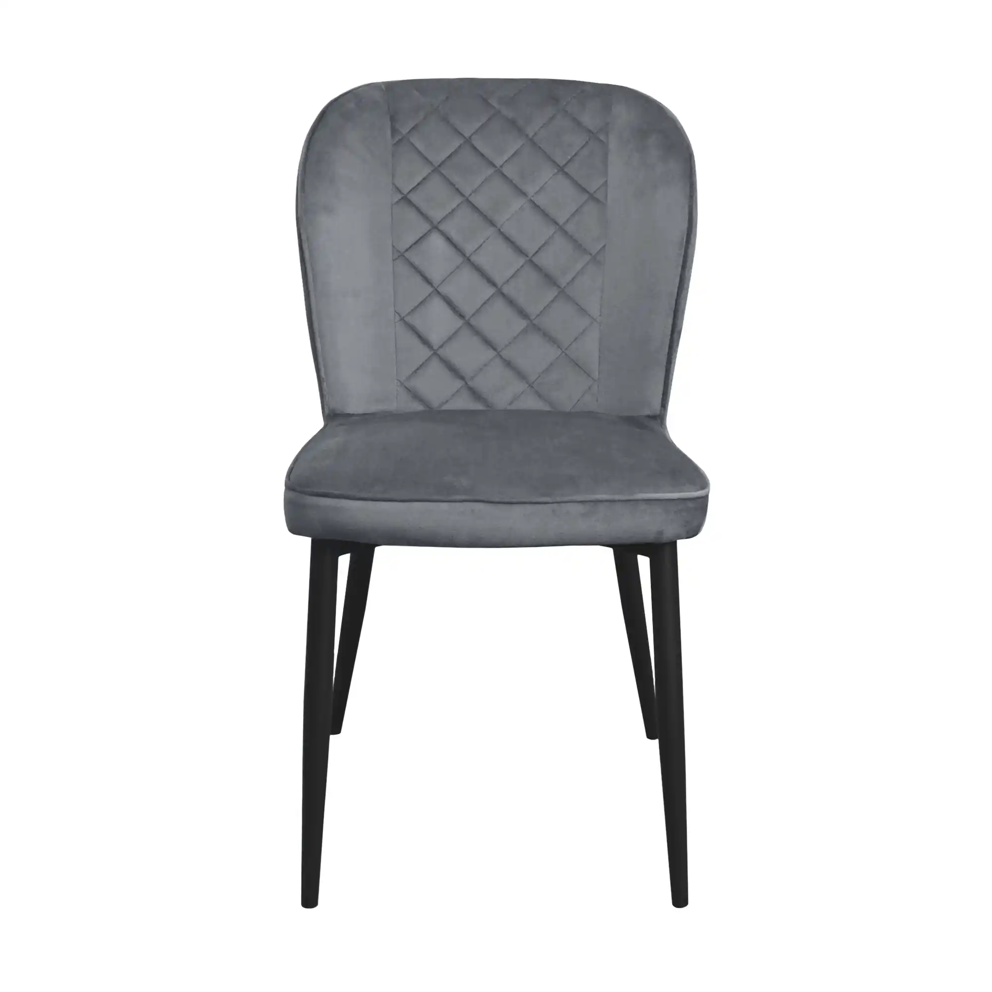 Стул TUSK Catifea Dark Grey+Black Legs