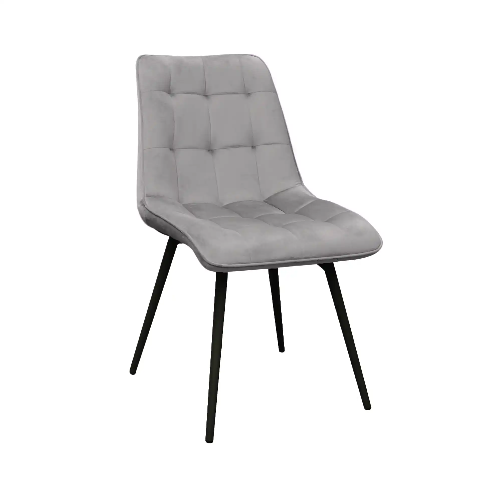 Scaun Capella Catifea Light Grey HLR14+Black Legs