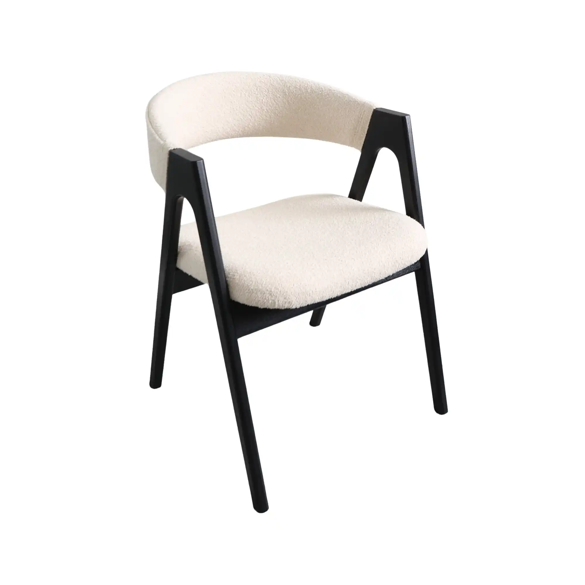 Scaun Rustic White+Black Legs