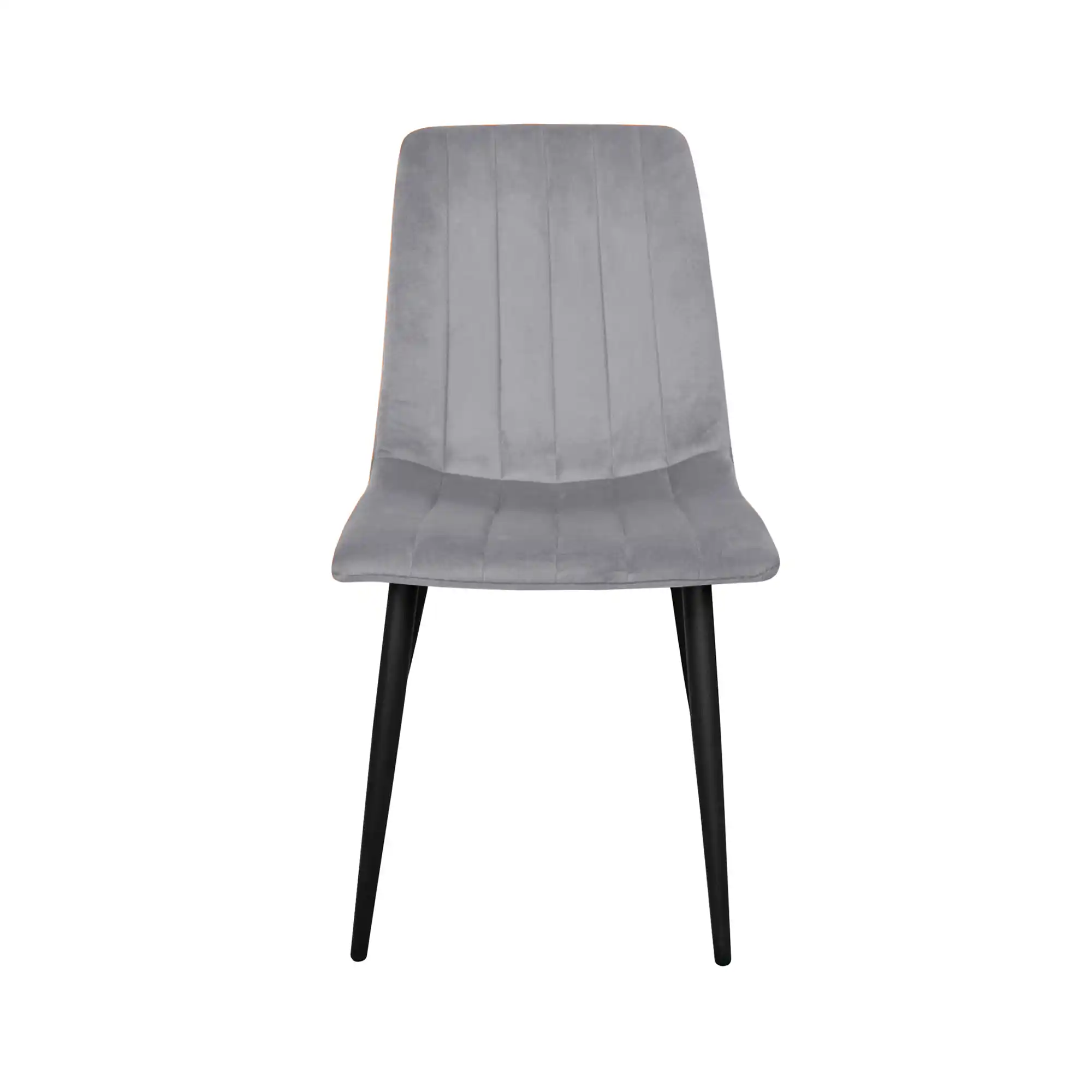 Стул DC-90P N14 Бархат Light Grey+Black Legs