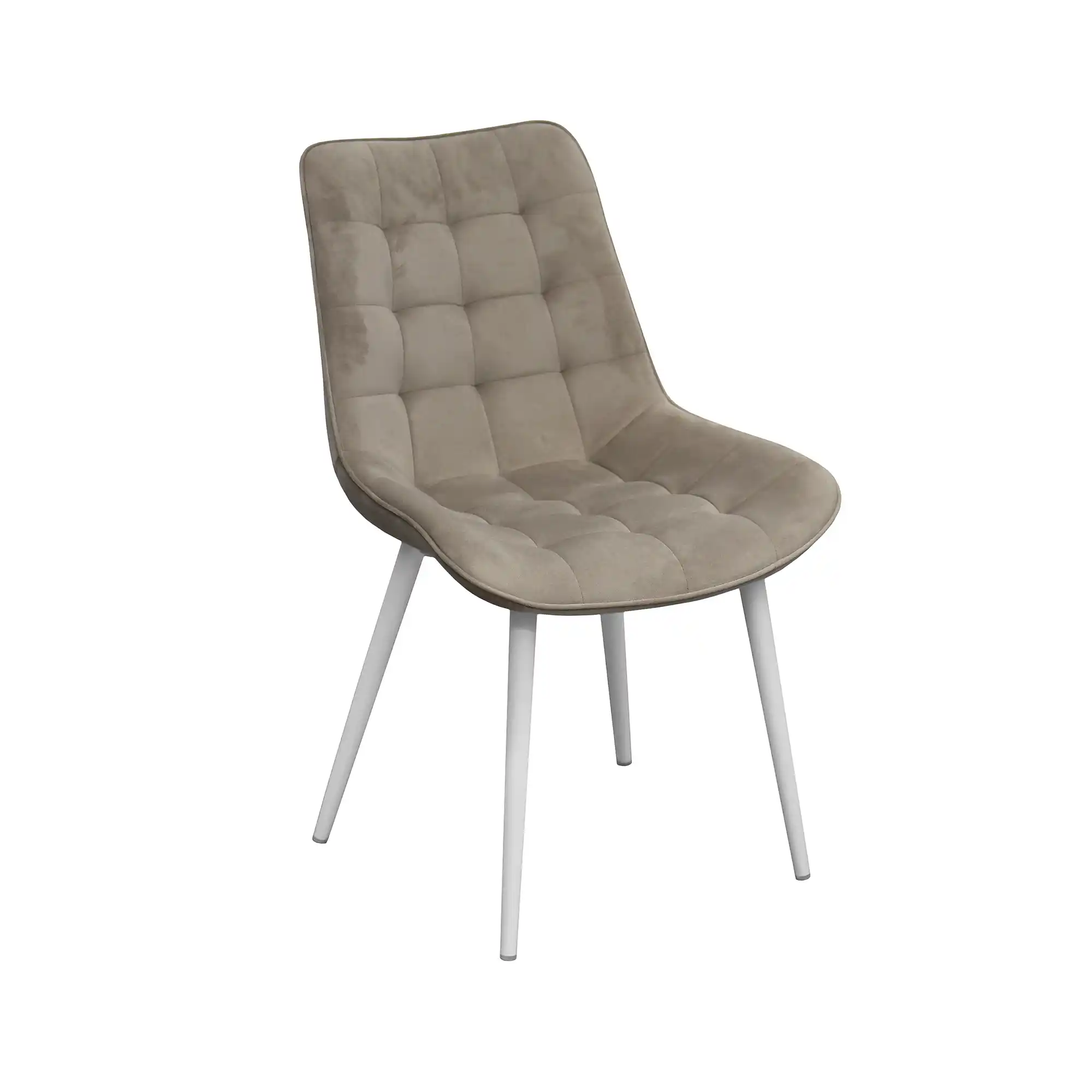 Scaun Hans Catifea Camel HLR7 + White Legs