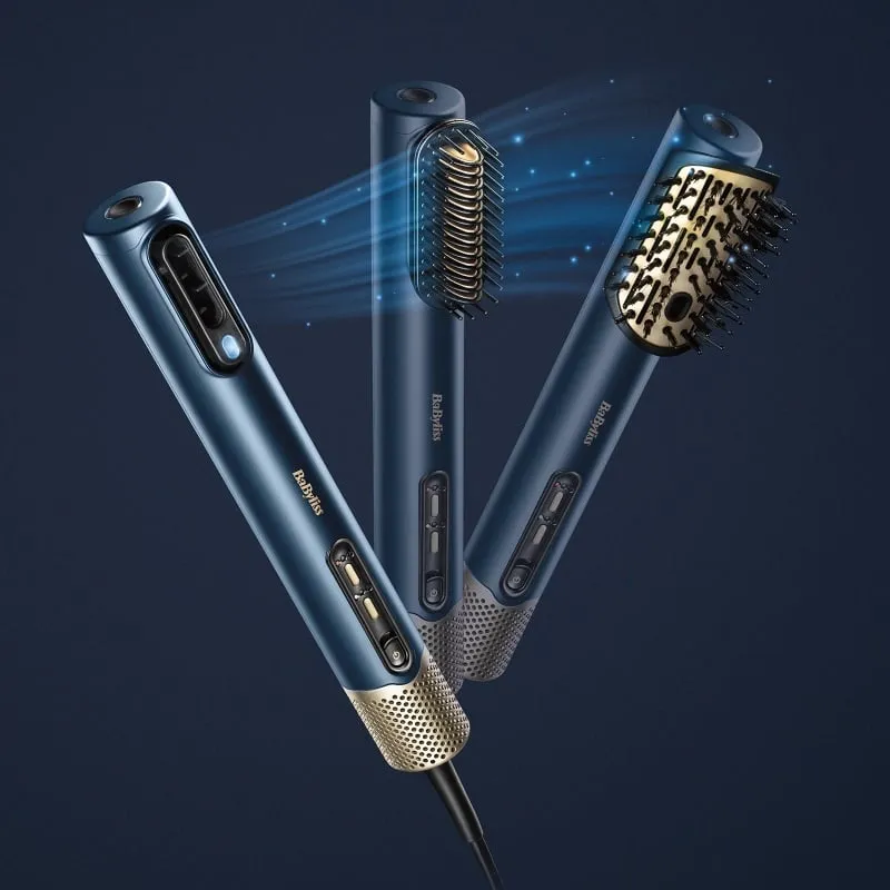 Купить  Сушильные машины - BABYLISS фен-щетка AS6550E синий..