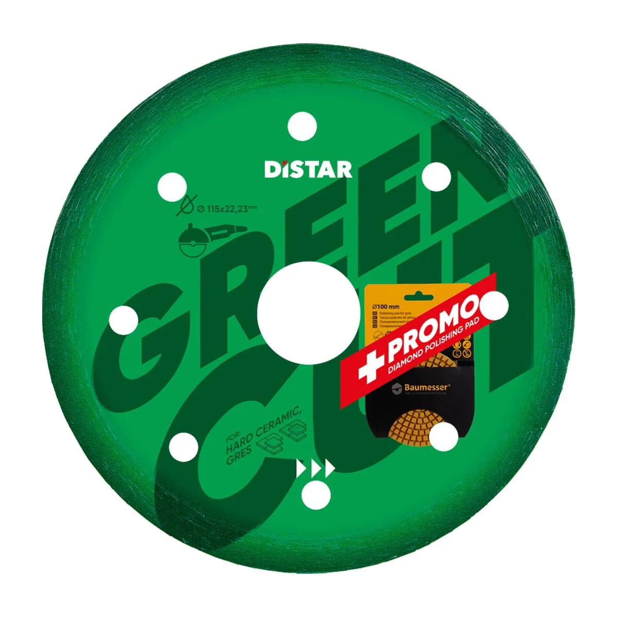 Disc diamantat 1A1R 115x1,2x8x22,23 Green Cut