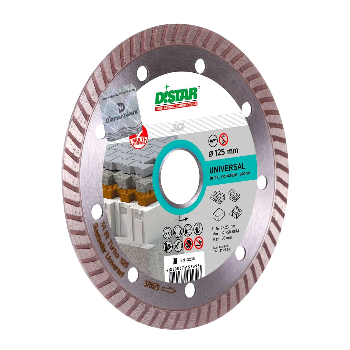Disc diamantat DISTAR pentru beton Universal Bestseller d125