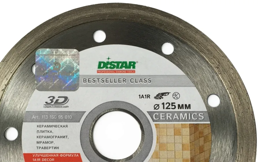 Disc diamantat DISTAR pentru placi ceramici Ceramics d125