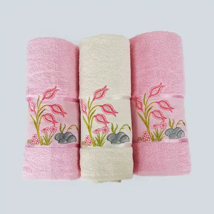 Комплект из 3-х полотенец, MERZUKA, Хлопок, 50x80 cм, 70x130 cм, Цвета в ассортименте