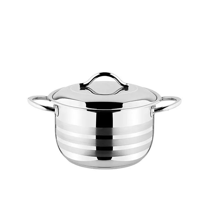 Кастрюля, OMS, 30cм, 14L, С крышкой, Нержавеющая Сталь