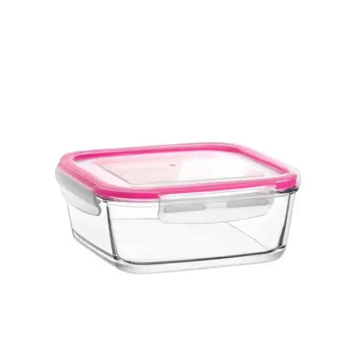 Контейнер, LAV, Стекло, 1.15Л, Fresco, 6.5см, Квадрат, Прозрачный, С крышкой