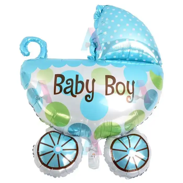 Шар  коляска Синий, 81см