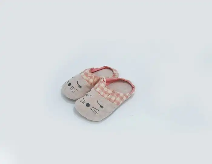 Домашние детские тапочки 21-26, Текстильный, Серый