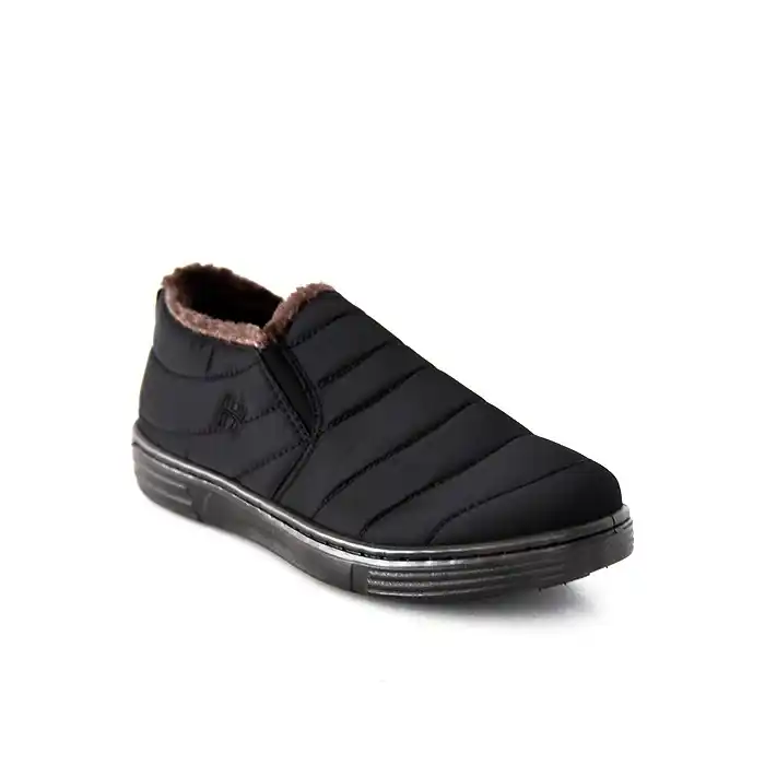 Мужская зимняя обувь 40-45, Черный, Синтетические волокна, Резиновая Подошва