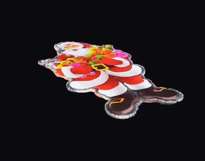 Декоративная наклейка дед мороз 20х20 12шт 20см, 20см, Разноцветный