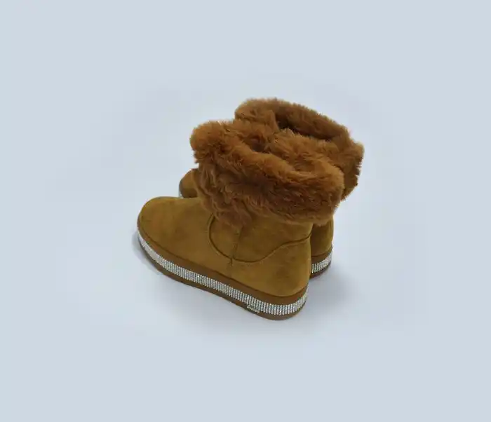 Женские зимние сапоги, GLOBAL STORE, 36-41, Коричневый, Синтетические волокна, Резиновая Подошва