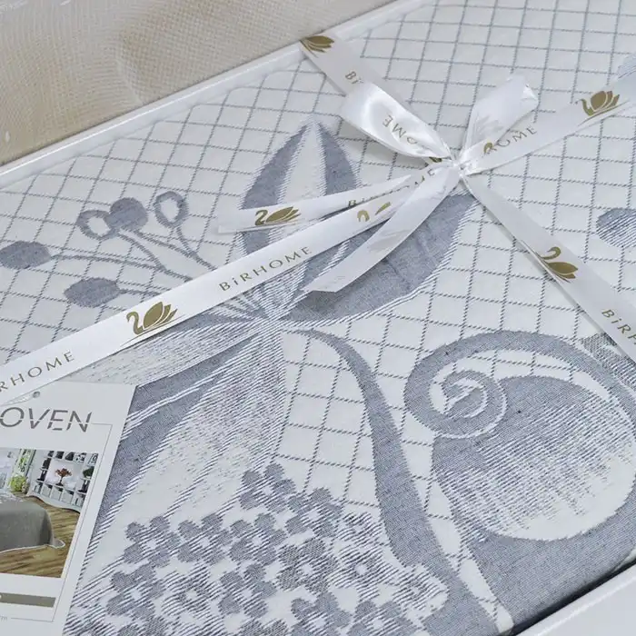 Набор покрывало с наволочками, BIRHOME, Floven, 240x260cм, 50x70cм, Серый, Хлопок, 3 штуки