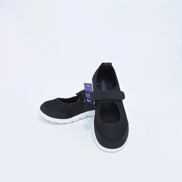 Сандалии для девочек, GOLD STAR, 31-35, Черный, Текстильный, Резиновая Подошва, Липучка