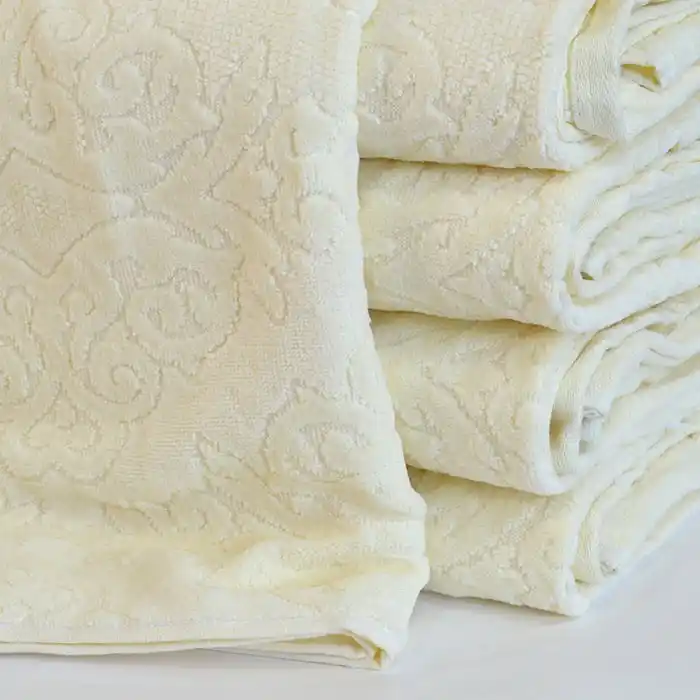 Полотенце банное, MELISSA, Хлопок, 70x140 см, Кремовый