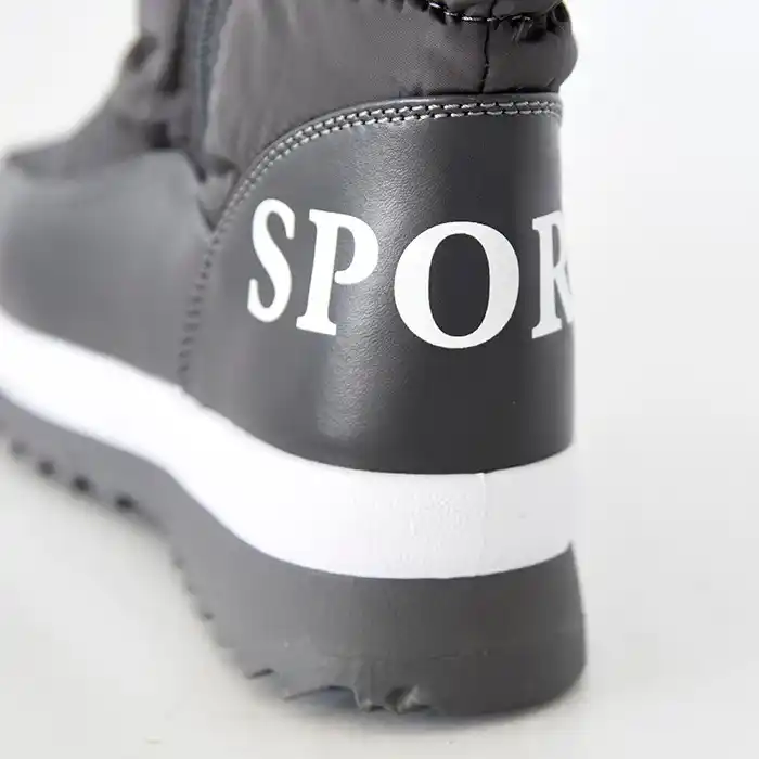 Женские зимние сапоги 36-41, Серый, Синтетические волокна, Резиновая Подошва