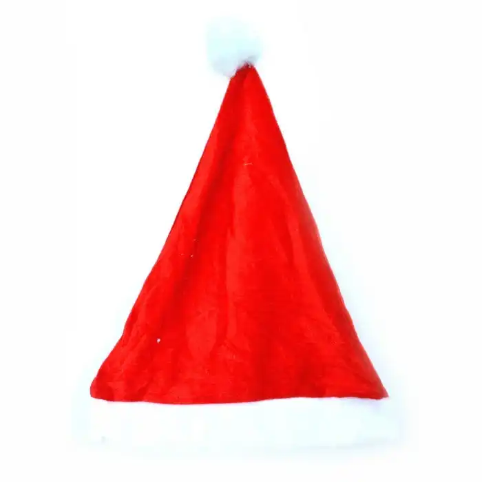 Шапка санта клауса 40см, GLOBAL CHRISTMAS, Красный/Белый, 40см