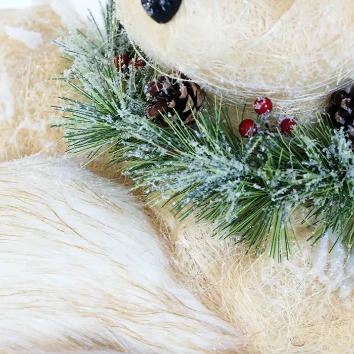 Новогодний сувенир куница, GLOBAL CHRISTMAS, 47см, 26см, 24cм