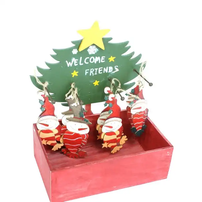 Рождественское украшение снеговик, GLOBAL CHRISTMAS, Дерево