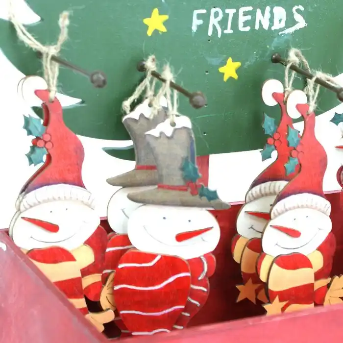 Рождественское украшение снеговик, GLOBAL CHRISTMAS, Дерево