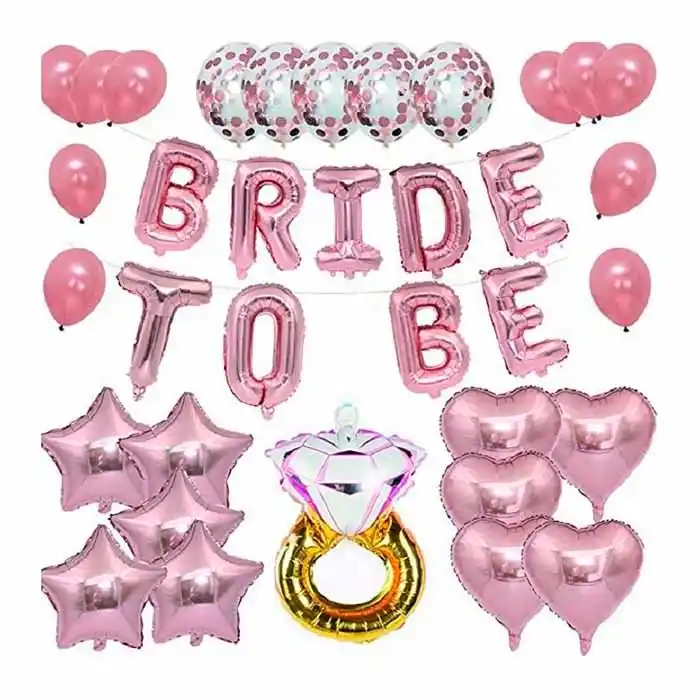 Комплект композиций из шаров невеста 31 предмет, Латекс