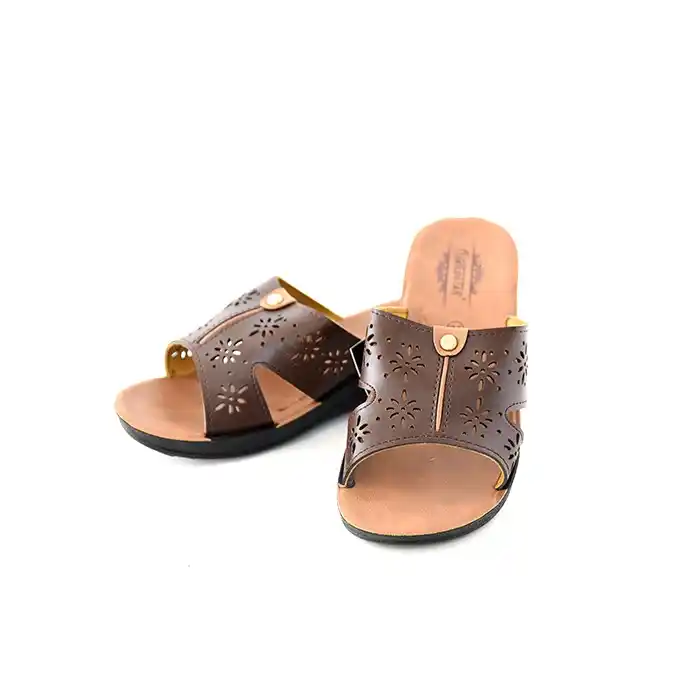 Женские тапочки, GOLD STAR, 36-40, Коричневый, Искусственная кожа, Резиновая