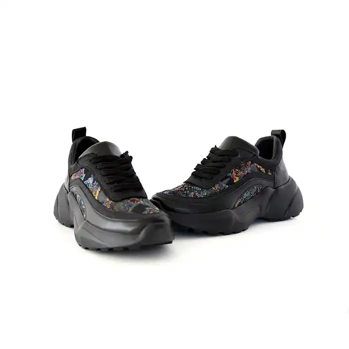 Кроссовки женские, KOSAK, 36-40, Черный, Текстиль/экокожа, Пена ЕВА, Спорт, Шнурки