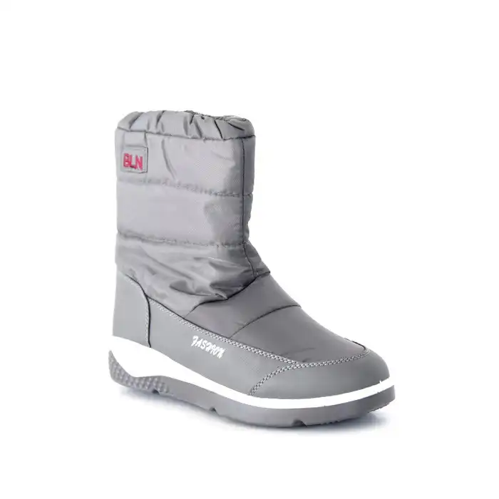 Женские зимние сапоги 36-41, Серый, Синтетические волокна, Резиновая Подошва