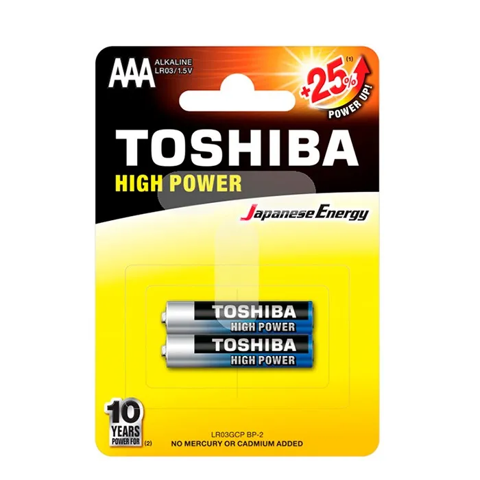 Набор 2 батареи, TOSHIBA, Щелочная,..