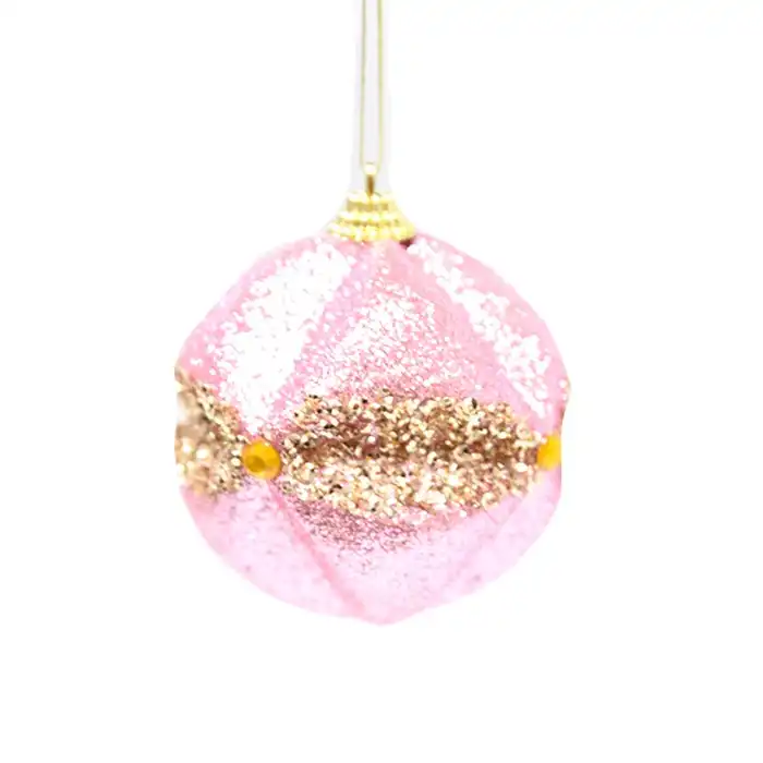 Cumpara  Bile de Crăciun - Новогодний шар, GLOBAL CHRISTMAS, Розовый/Зол..