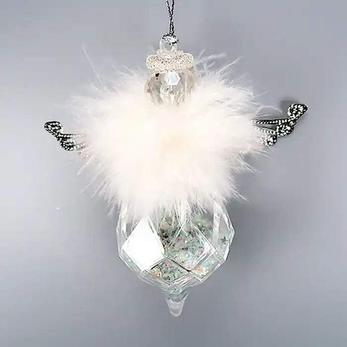 Елочные украшение, GLOBAL CHRISTMAS, Орнамент, Cеребристый, Акрил