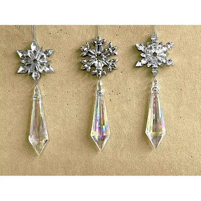 Елочные украшение, GLOBAL CHRISTMAS, Орнамент, Cеребристый, Акрил